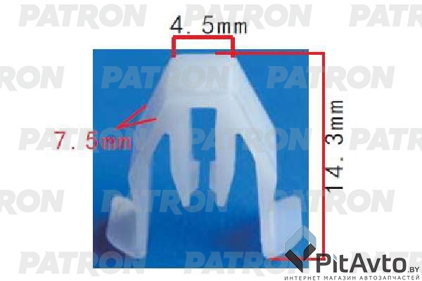 PATRON P37-1946 Клипса пластмассовая