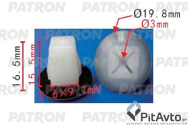 PATRON P37-2003 Клипса пластмассовая