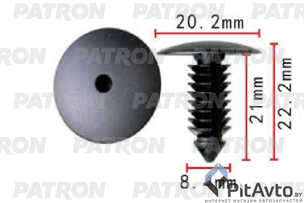 PATRON P37-2008 Клипса пластмассовая