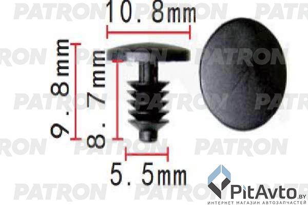 PATRON P37-2009 Клипса пластмассовая
