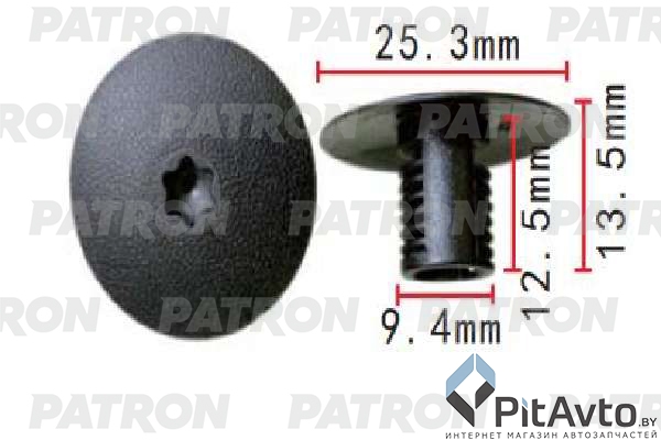 PATRON P37-2018 Клипса пластмассовая