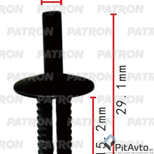 PATRON P37-2102 Клипса пластмассовая