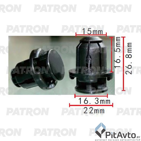 PATRON P37-2107 Клипса пластмассовая