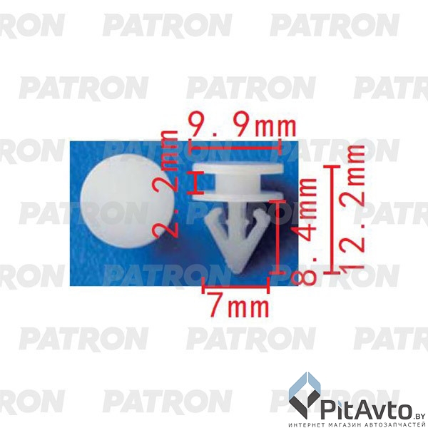 PATRON P37-2301 Клипса пластмассовая