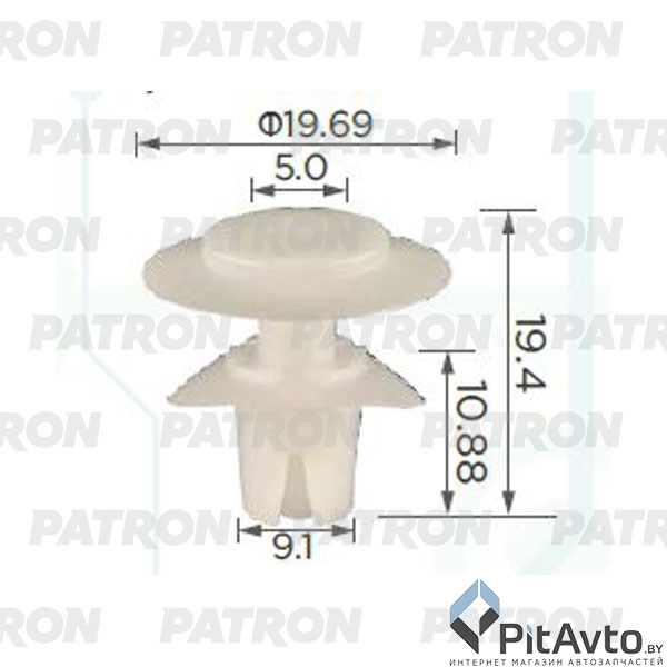 PATRON P37-2350 Клипса пластмассовая