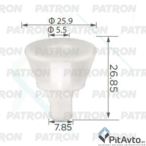 PATRON P37-2364 Клипса пластмассовая