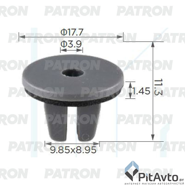 PATRON P37-2374 Клипса пластмассовая