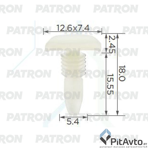 PATRON P37-2375 Клипса пластмассовая