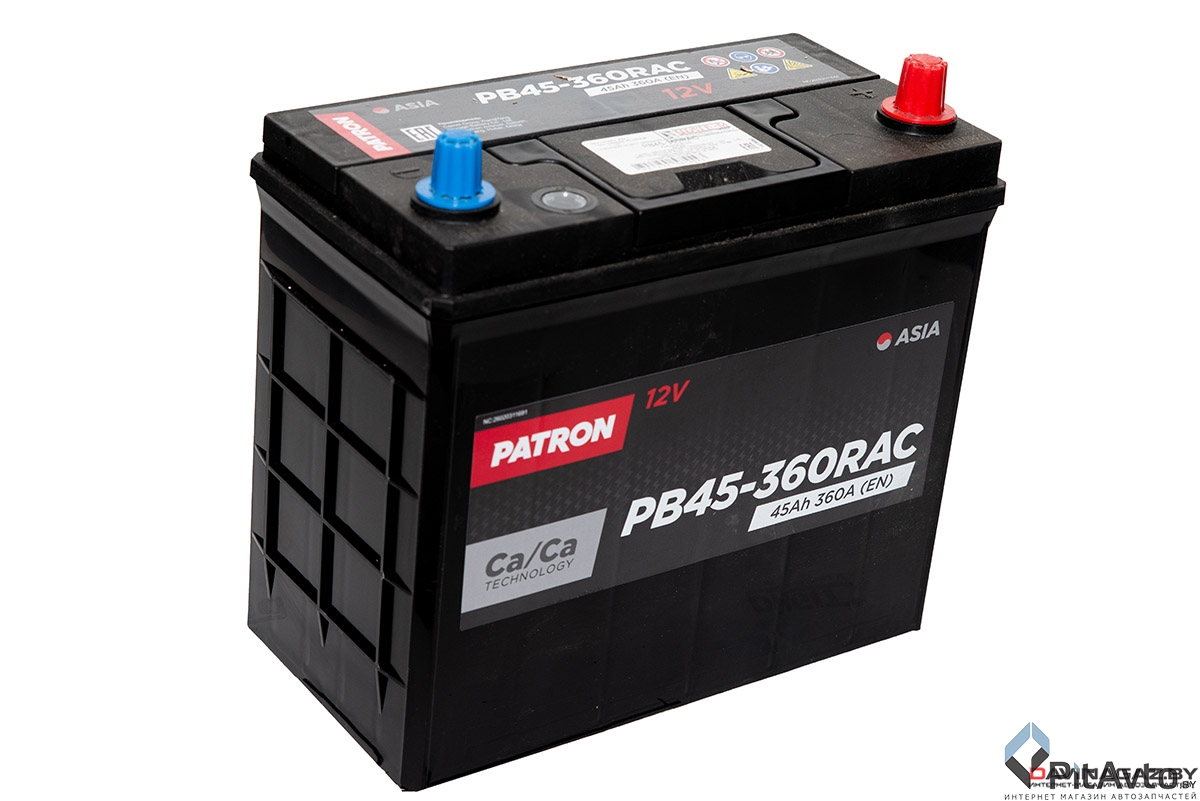 Аккумулятор PATRON ASIA 45AH 360A R+