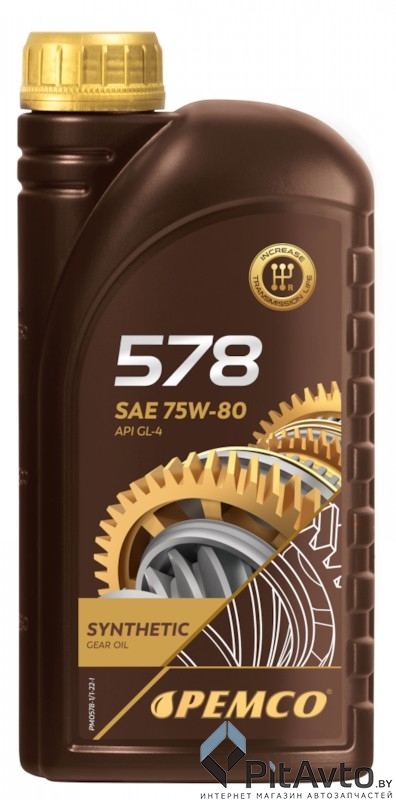 Масло трансмиссионное PEMCO iPOID 578 75W-80 1л