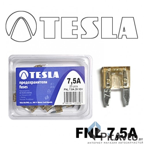 Предохранитель 7.5A TESLA FNL.7.5A.25
