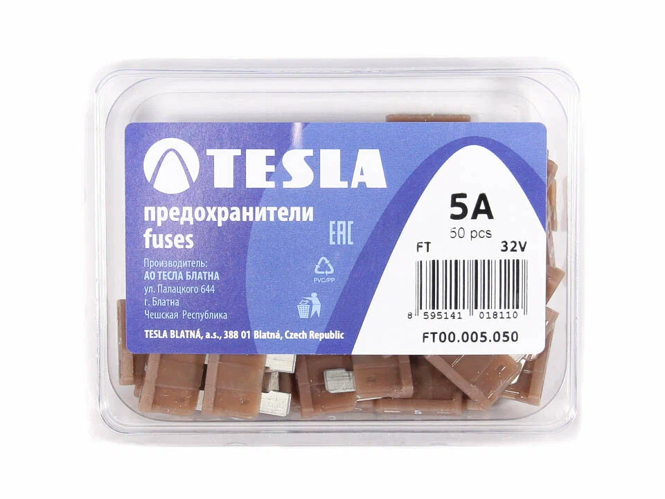 Предохранитель 5A TESLA FT.5A.50