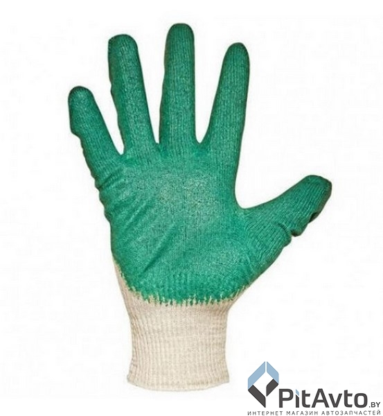 Перчатки х/б с одинарным латексным покрытием 13 класс VVB / PV011