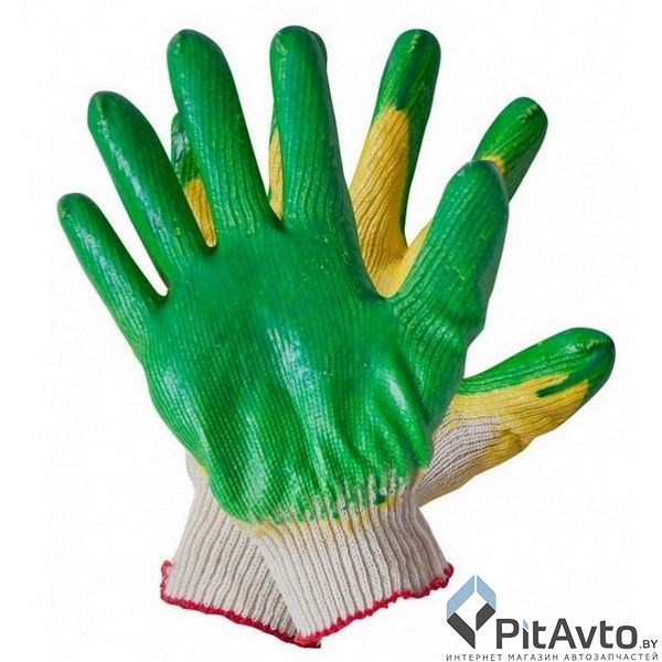 Перчатки х/б с двойным латексным покрытием 13 класс VVB / PV013