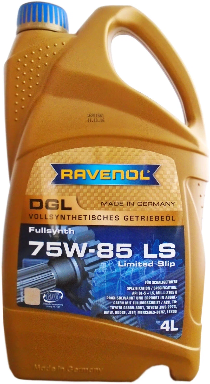 Масло трансмиссионное RAVENOL DGL 75W-85 4л