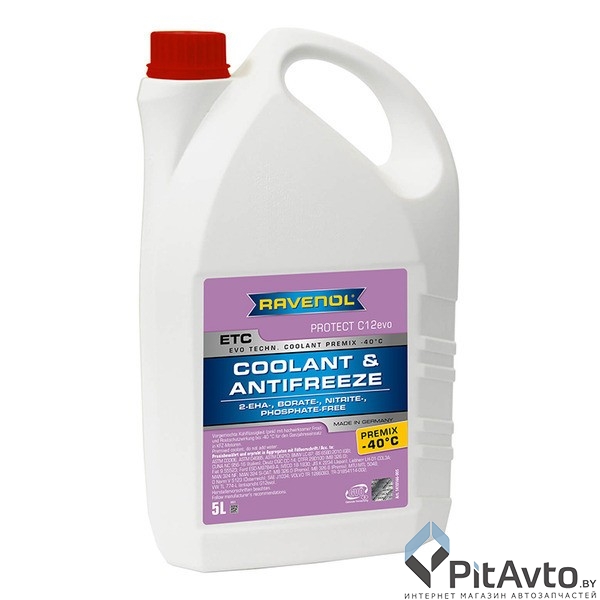 Антифриз RAVENOL ETC Protect C12evo Premix -40C 5л готовый