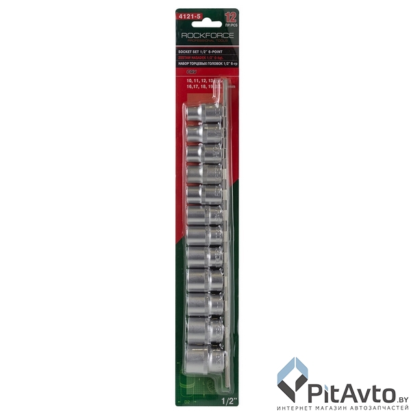 Набор головок на планке ROCK FORCE / RF-4121-5
