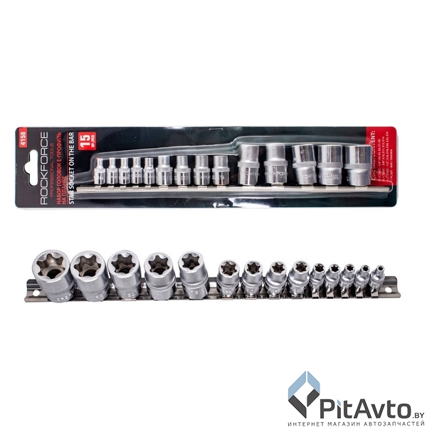 Набор головок Е-профиль ROCK FORCE / RF-4158