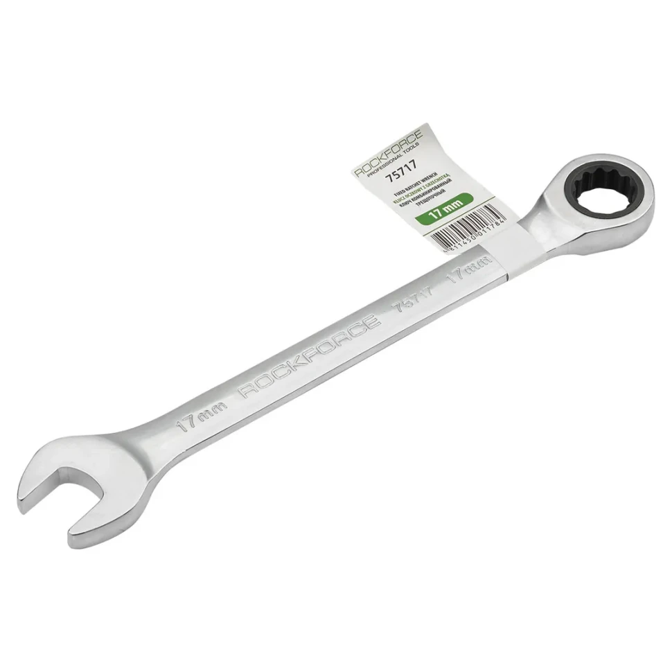 Ключ комбинированный с трещоткой ROCK FORCE 17мм