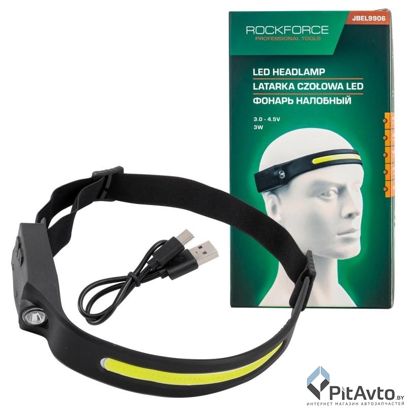 Фонарь налобный ударопрочный ROCK FORCE RF-JBEL9906