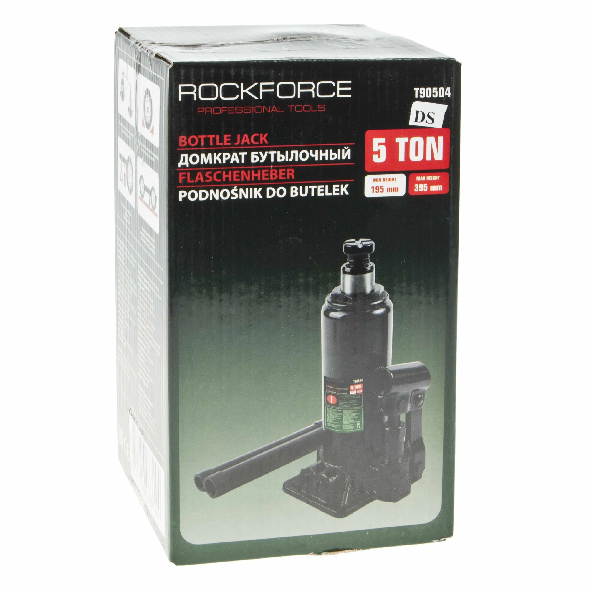 Домкрат гидравлический бутылочный ROCK FORCE 5т