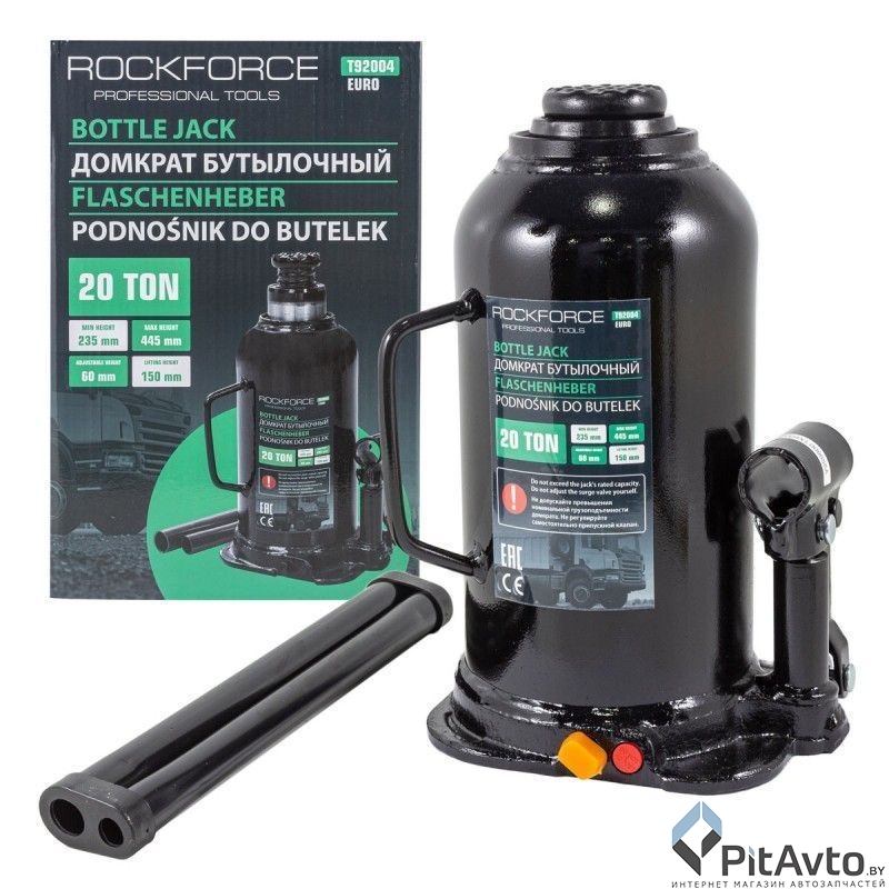 Домкрат бутылочный ROCK FORCE 20т