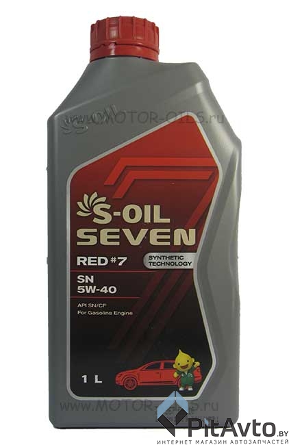 Масло моторное S-OIL 7 RED SN 5W40 1л  API SN/CF
