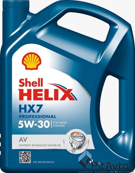 Моторное масло SHELL 5W30 HELIX HX7 PROFESSIONAL AV 4л