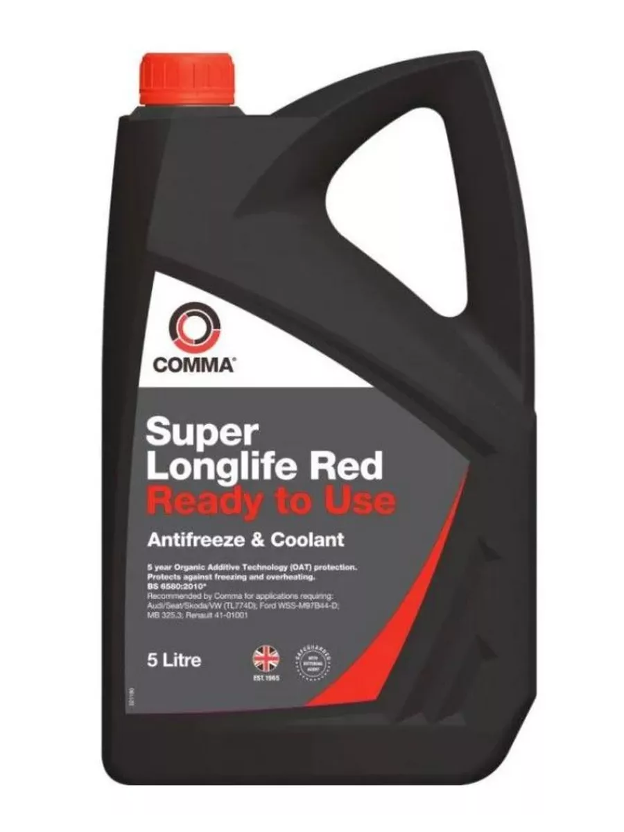 Антифриз красный COMMA Super Longlife Red G12+ (5л)