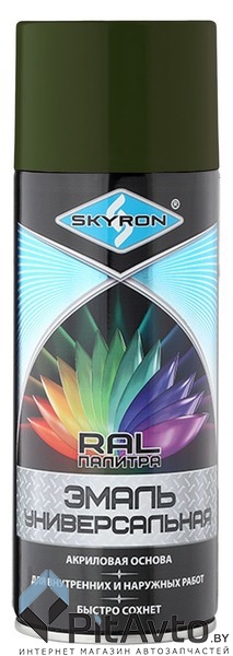 SKYRON Краска акриловая 520мл - RAL 6014 защитно-оливковая универсальная эмаль