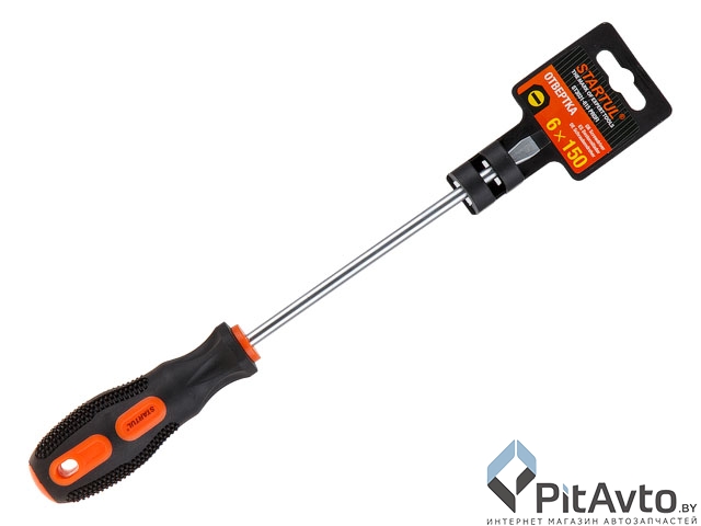 Отвертка - 6.0x150мм SL STARTUL PROFI (ST3031-615) (плоская шлицевая SLOTTED. рукоятка Anti slip)