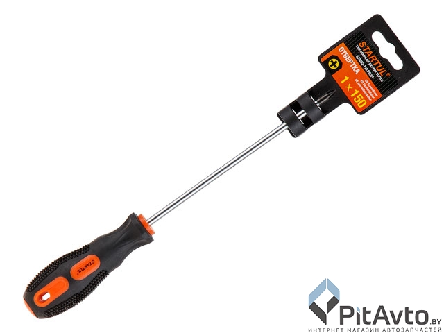Отвертка + №1 150мм PH STARTUL PROFI (ST3032-115) (крестовая Phillips. рукоятка Anti slip)