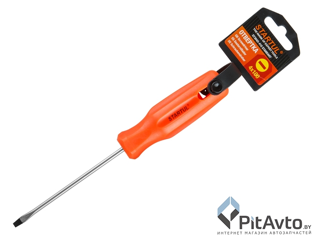 Отвертка - 4.0x100мм STARTUL STANDART (ST3042-410) (SLOTTED SL плоская шлицевая)