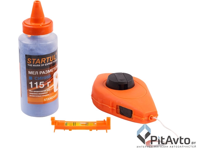 Шнур разметочный 30м с мелом и уровнем STARTUL STANDART ST1210