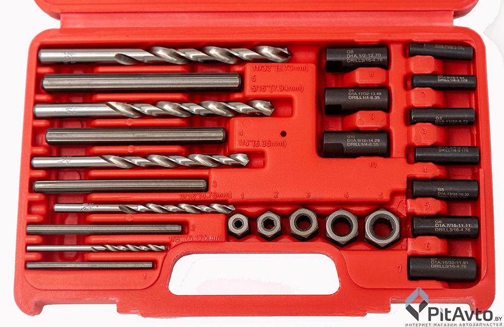 Набор экстракторов шпилек THORVIK SES25 25пр