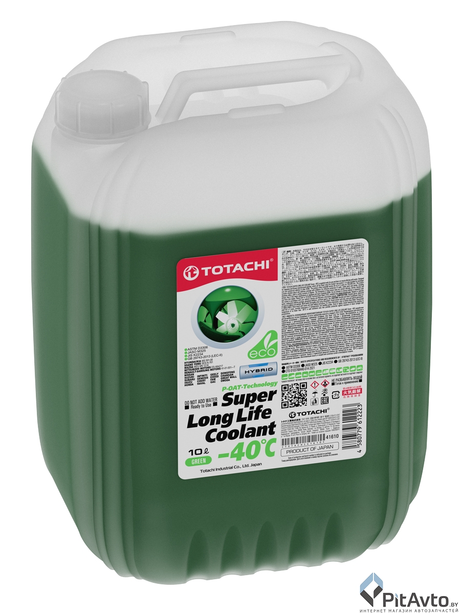 Антифриз TOTACHI NIRO Super Long Life Coolant Green -40C 10л зелёный готовый