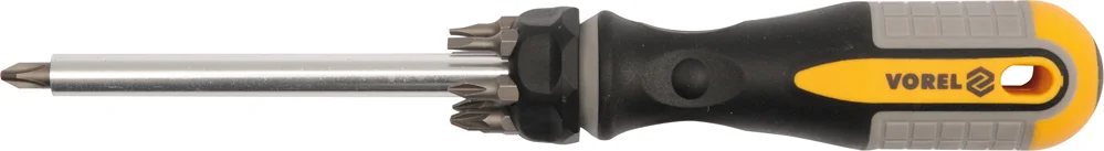 Отвертка магнитная с набором бит VOREL 64650 8пр