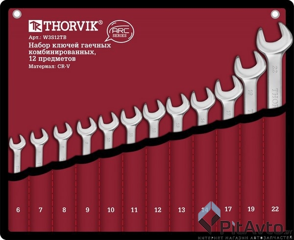Набор ключей комбинированных THORVIK / W3S12TB