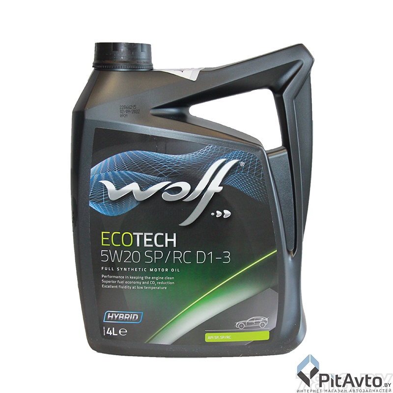 Масло моторное Wolf Ecotech 5W-20 4л