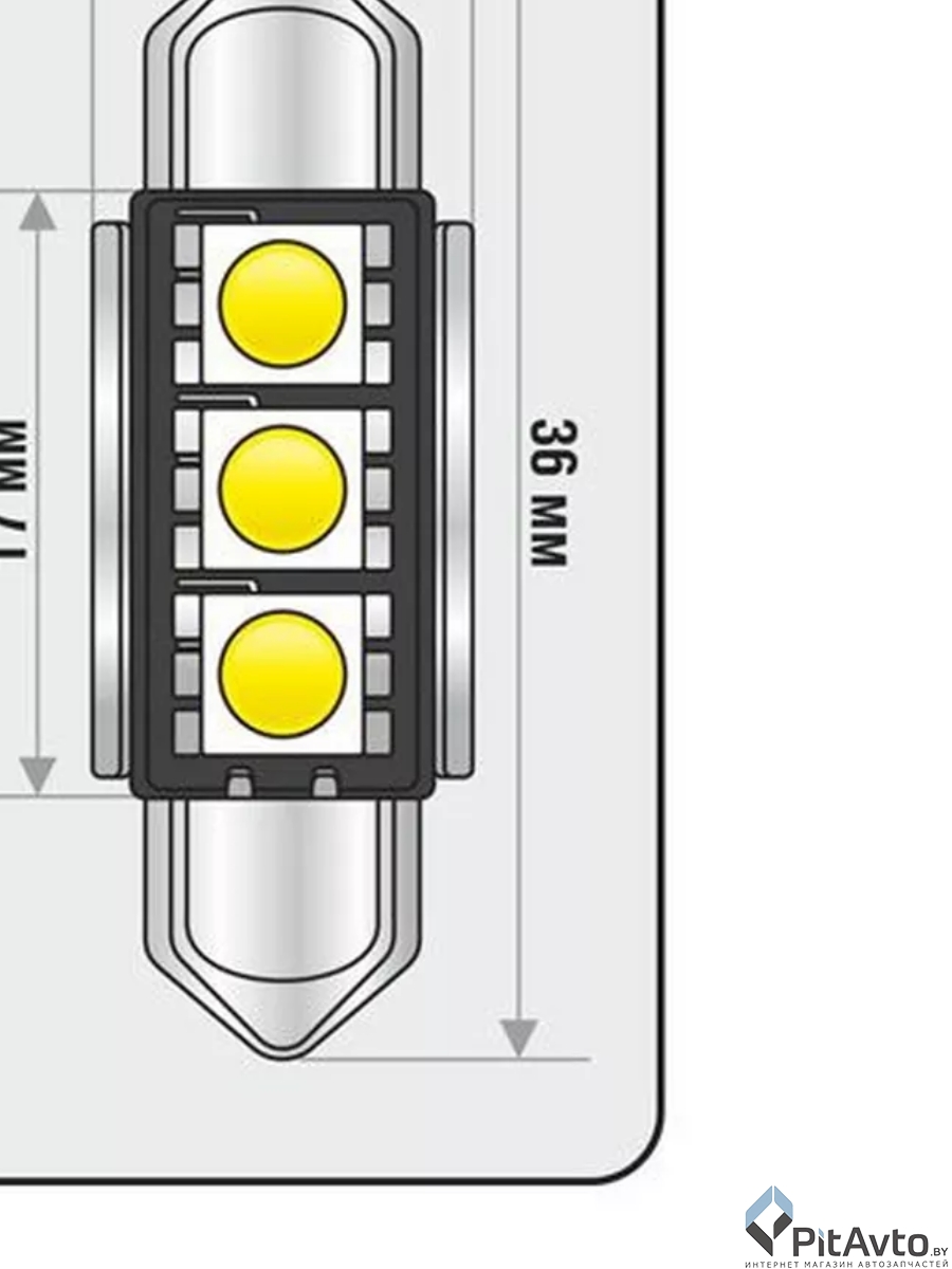 Изображение XENITE 1009242 лампа светодиодная Can3367 C5W (Яркость +50%) XENITE 1009242 лампа светодиодная Can3367 C5W (Яркость +50%)