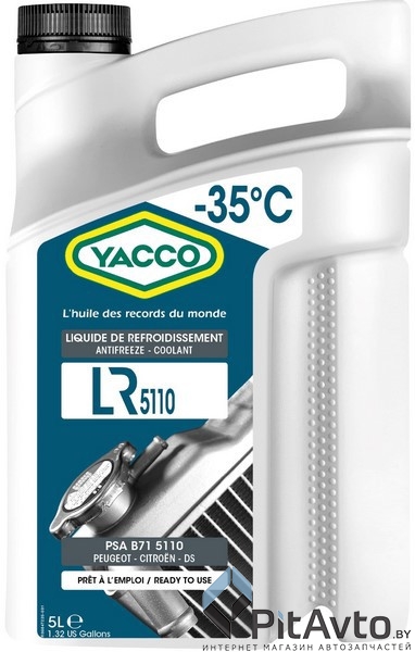 Антифриз YACCO сине-зелёный готовый (-35C) 5л