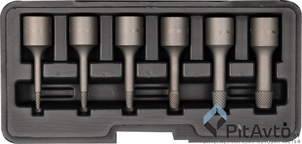 Набор экстракторов обломанных болтов YATO YT-0623 6 пр