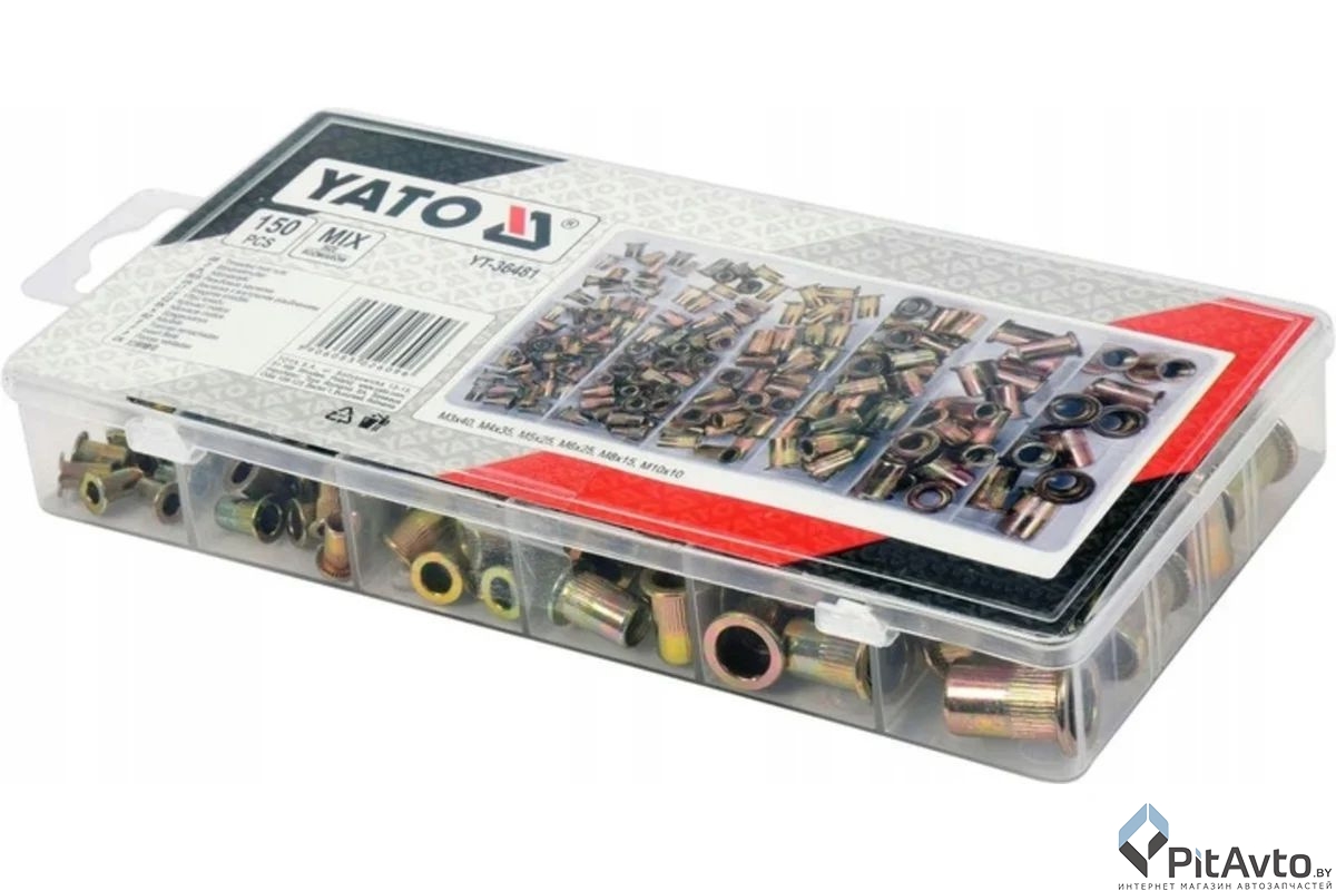 Заклепка резьбовая YATO М3-М10 150шт