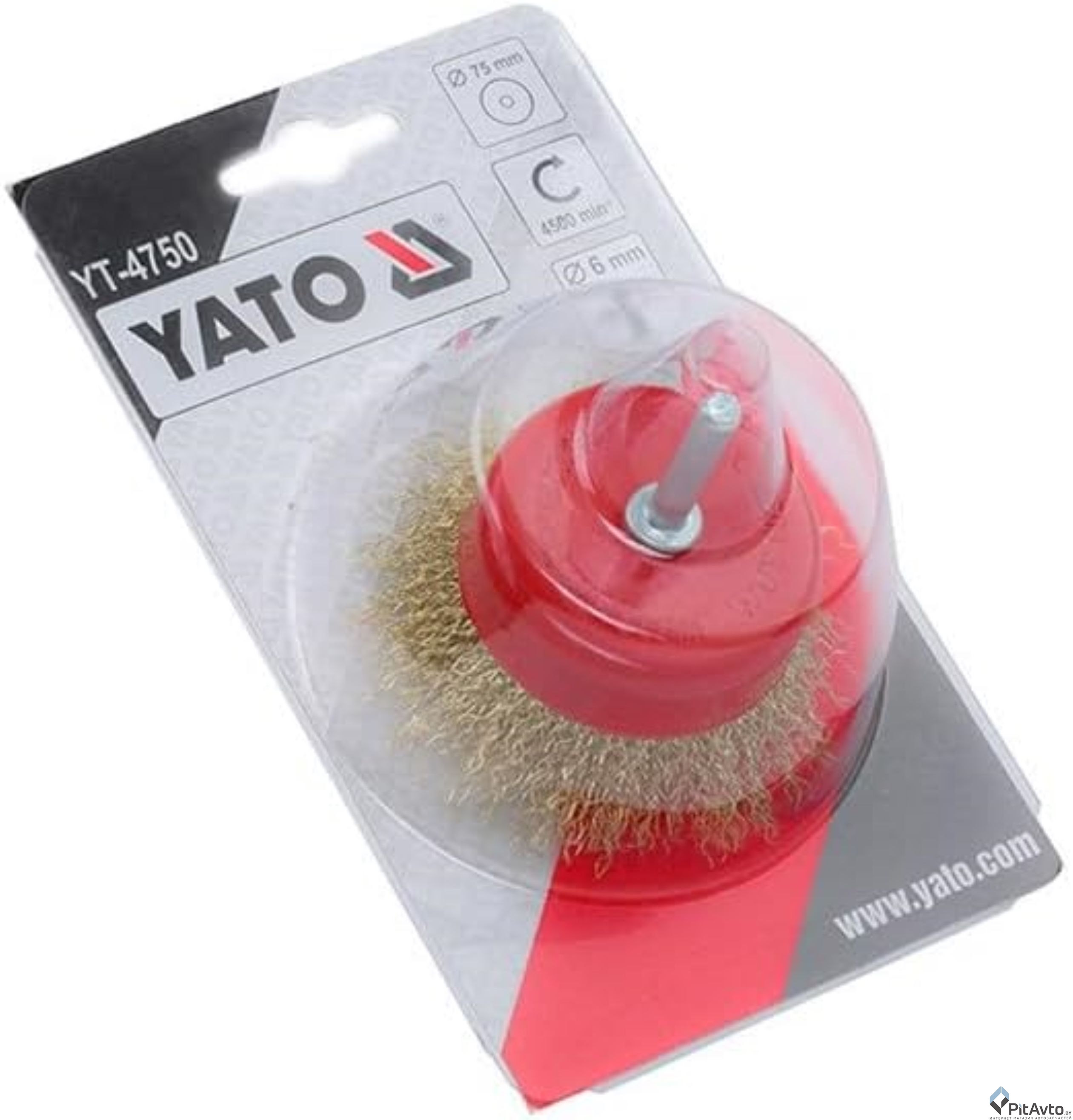 YATO YT-4750 Щетка для дрели чашка 75мм