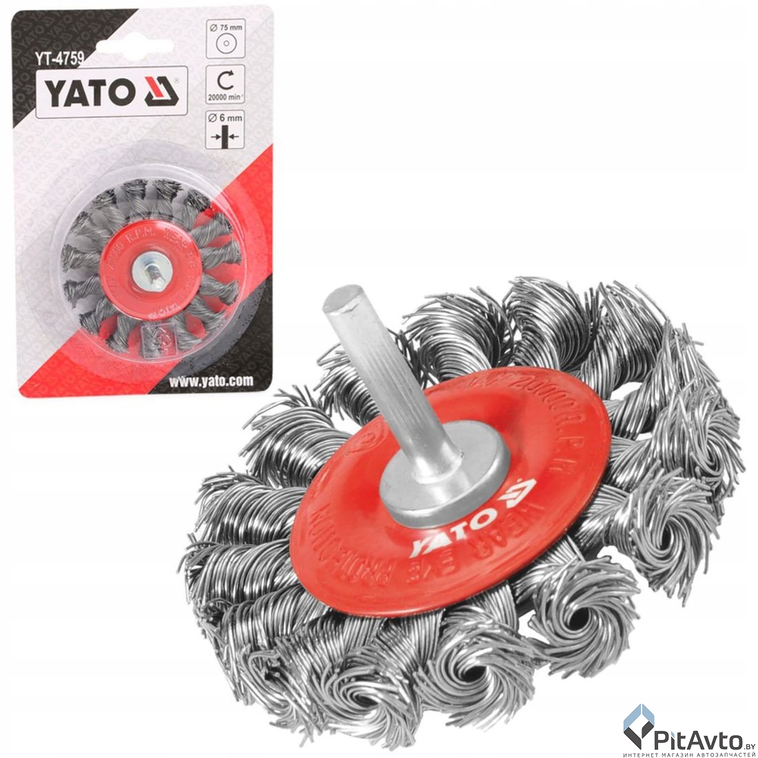 YATO YT-4759 Щетка для дрели плоская 75мм