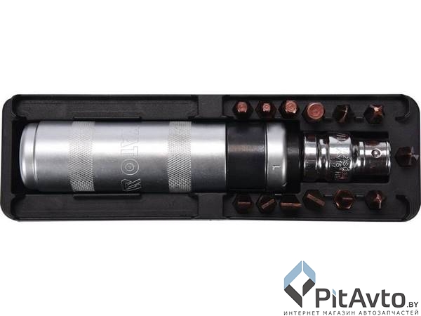 Отвертка ударная с магнитными битами YATO YT-28015 (15пр)