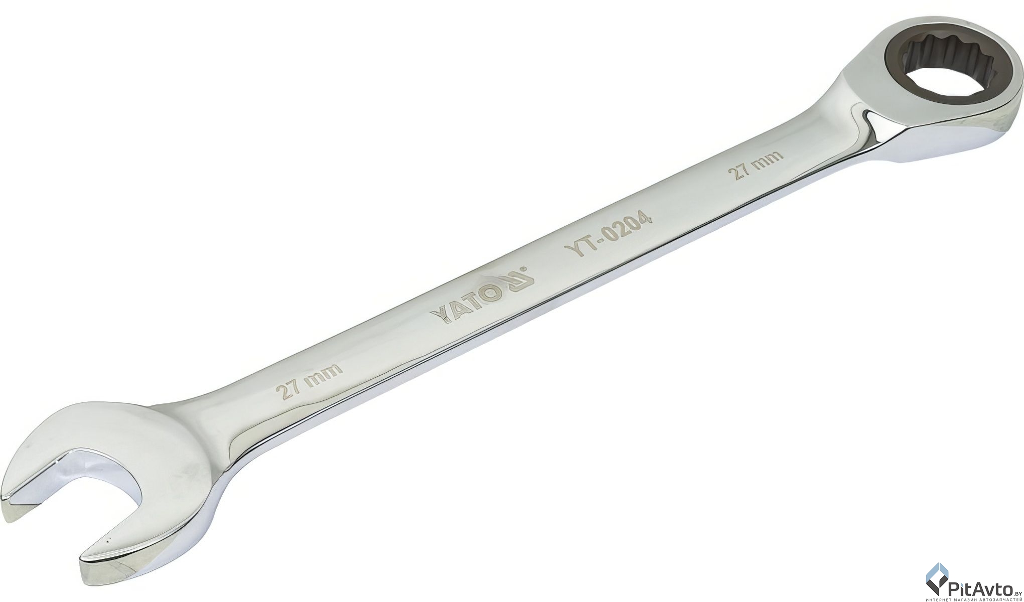 Ключ комбинированный с трещоткой YATO 27мм / YT-0204