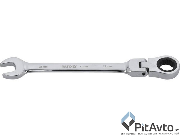 Ключ комбинированный трещоточный с шарниром YATO 22мм / YT-1688