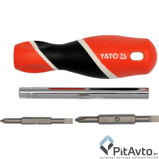 YATO YT-25971 Отвертка переставная, 4 пр: SL5, SL6, PH1, PH2