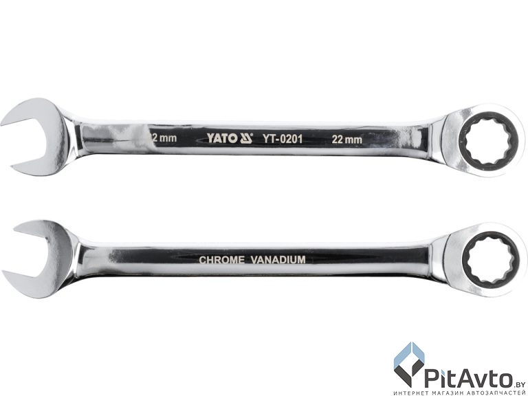Ключ комбинированный с трещоткой YATO 22мм